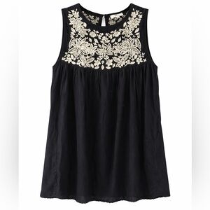 Wilfred Silk Embroidered Blouse | Black Floral Boho Top | Aritzia